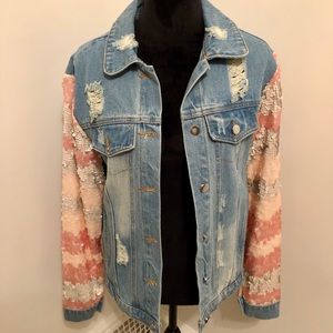 R3HAB Jean Jacket + Sequin Sleeves